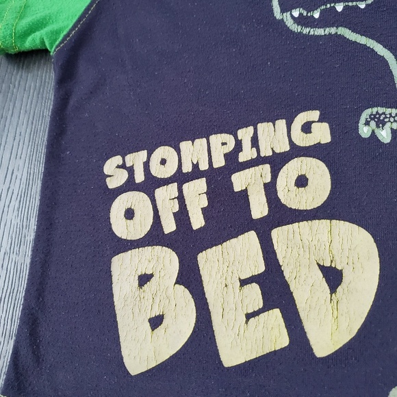 18M Dinosaur Stomping To Bed Tee - Picture 2 of 3